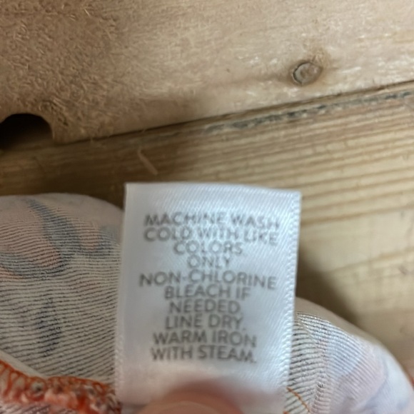 J. Jill size XS Mid-rise Orange with Blue with Bohemian Print Elastic Shorts - Picture 10 of 10